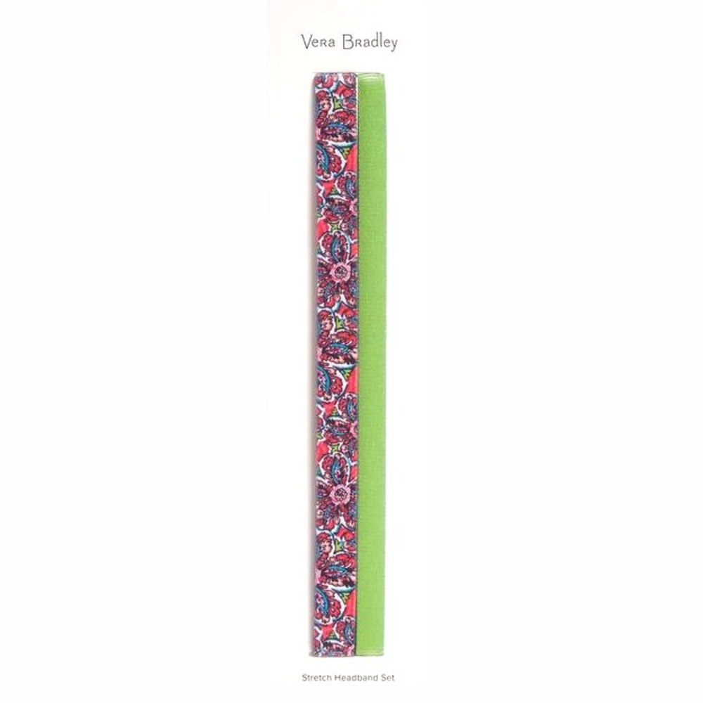 Vera Bradly Stretch Headbands Sunburst Floral Pink Green